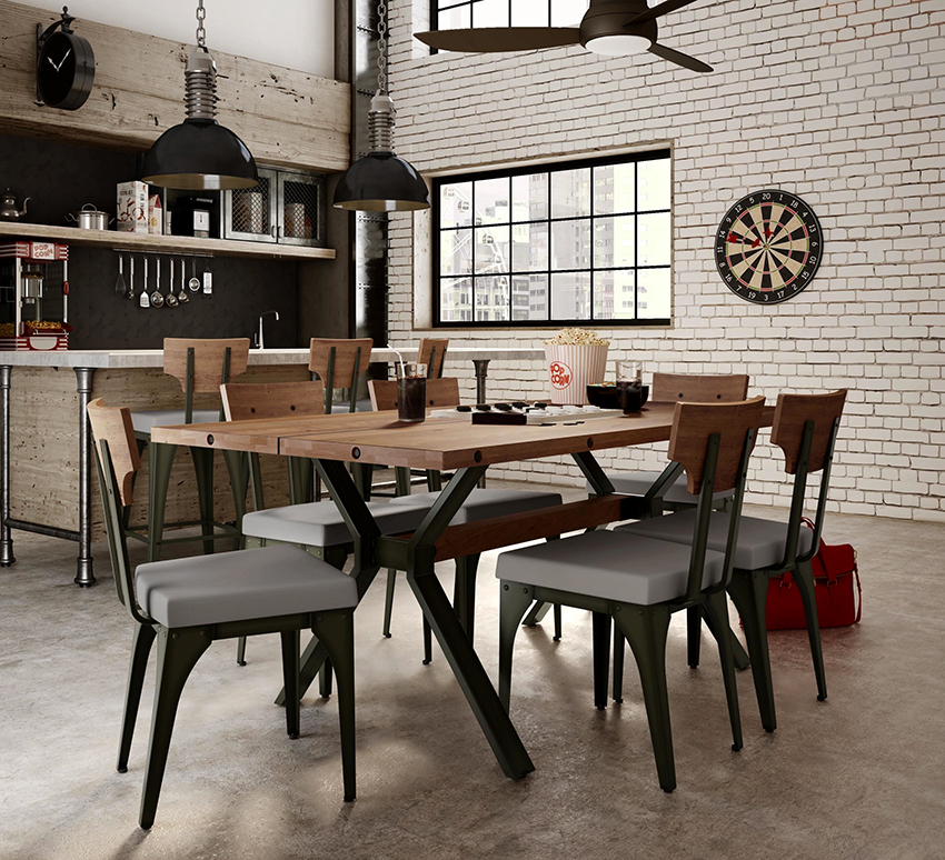 Столи і стільці для кухні італійського виробництва виготовляються з застосуванням дизайнерських розробок, включаючи всі інновації технологічного процесу і високу якість