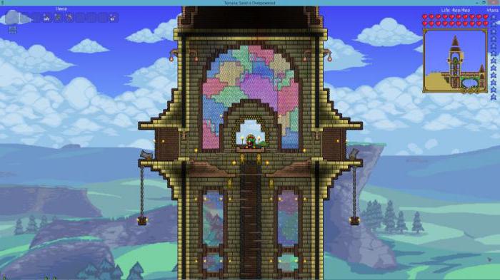 Patyrę „Terraria“ projekto dalyviai vienu metu stato didelius namus, o vienas žaidėjas gali turėti kelis simbolius ir atitinkamai būstus