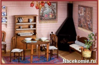 Серце кожної російської дачі - їдальня-вітальня, з традиційним каміном (а також полінами, щоб затопити його), диваном, буфетом, обіднім столом, стільцями, посудом, картинами на стінах і килимом на підлозі